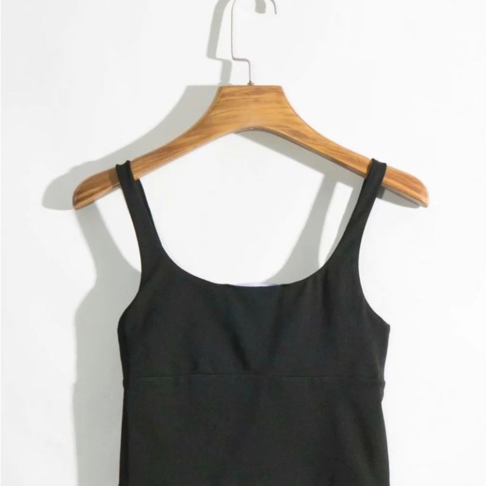 Black Ruched Crop Top - Picture 3 of 5